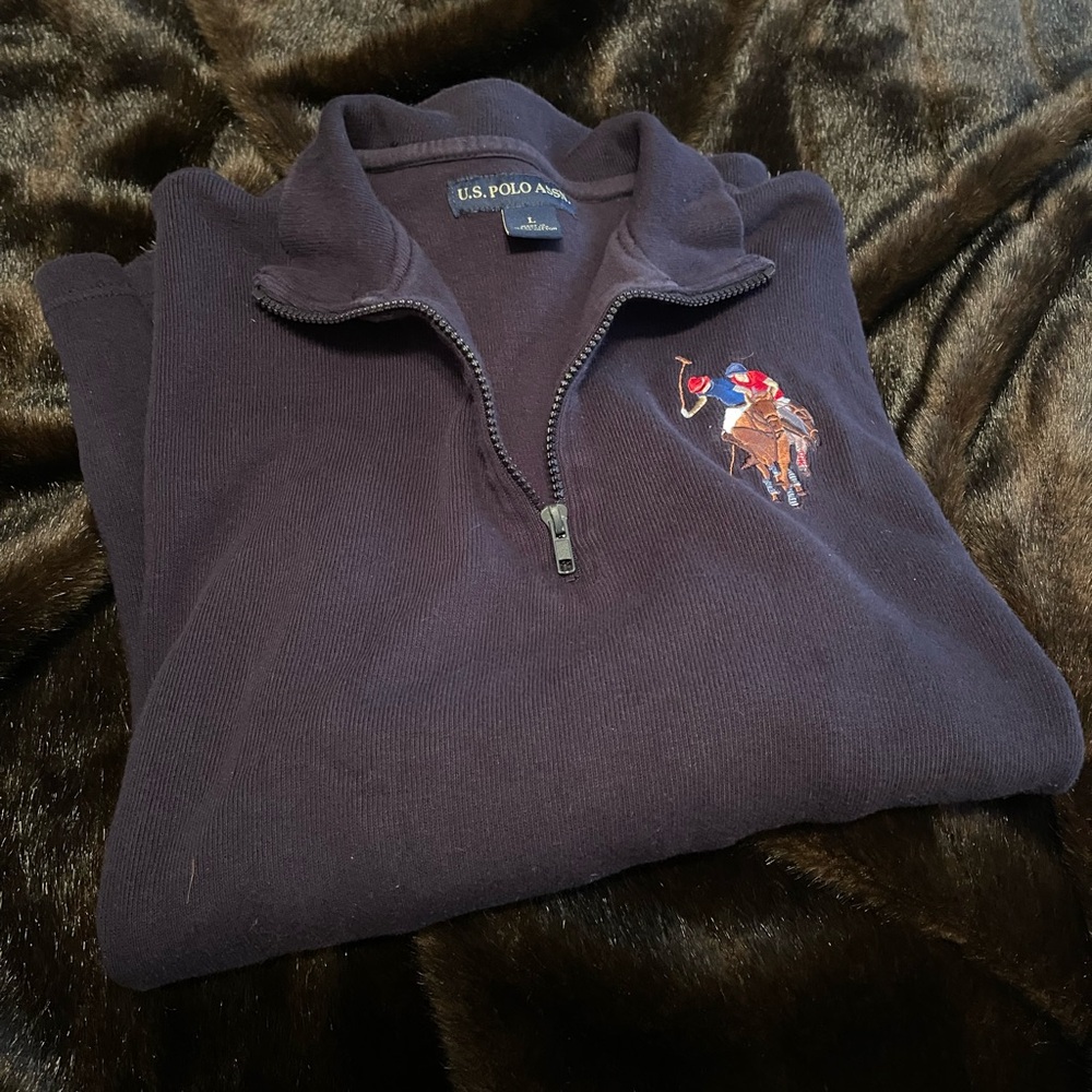 U.S. Polo Assn. Men's Dark Blue Zip-Up